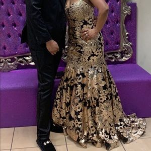Black and Gold formal dress